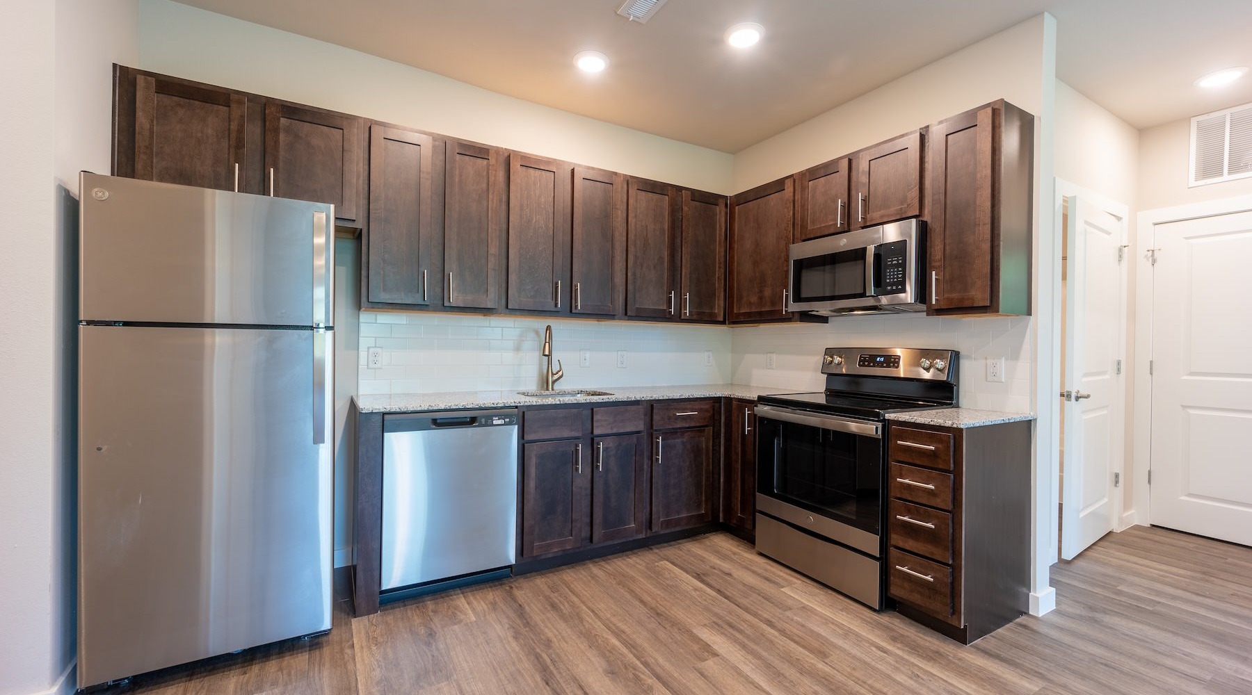 kitchen with wood cabinets and stainless steel appliances